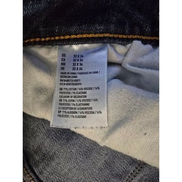 American Eagle Active Flex Slim Jeans Dark Wash Medium 32 x 34 - Picture 14 of 16